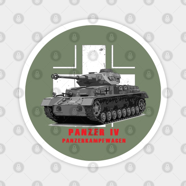 Panzerkampfwagen Panzer IV Military tank WW2 Magnet by Jose Luiz Filho